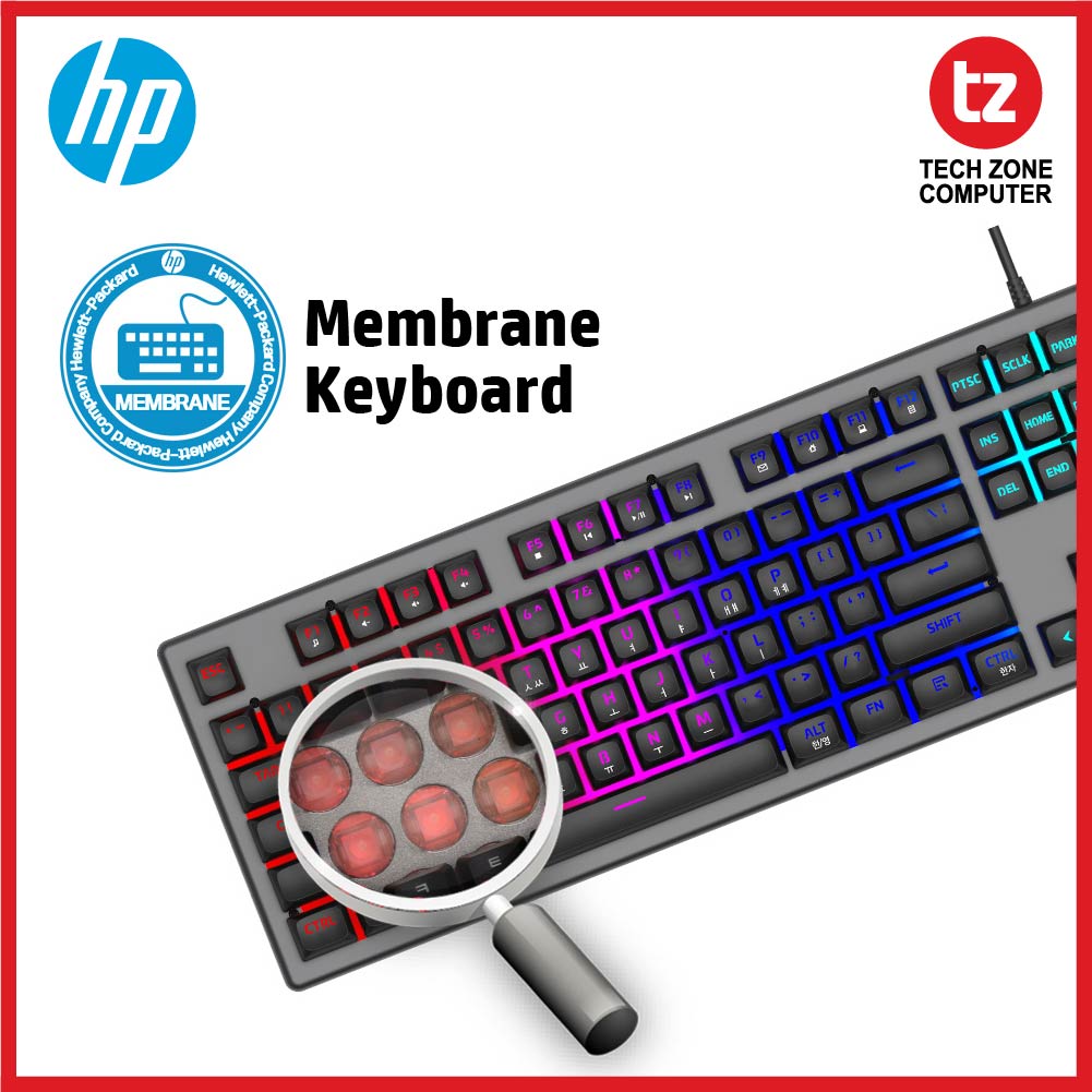 HP K500F Gaming Keyboard with LED back lit Shortcut function keys