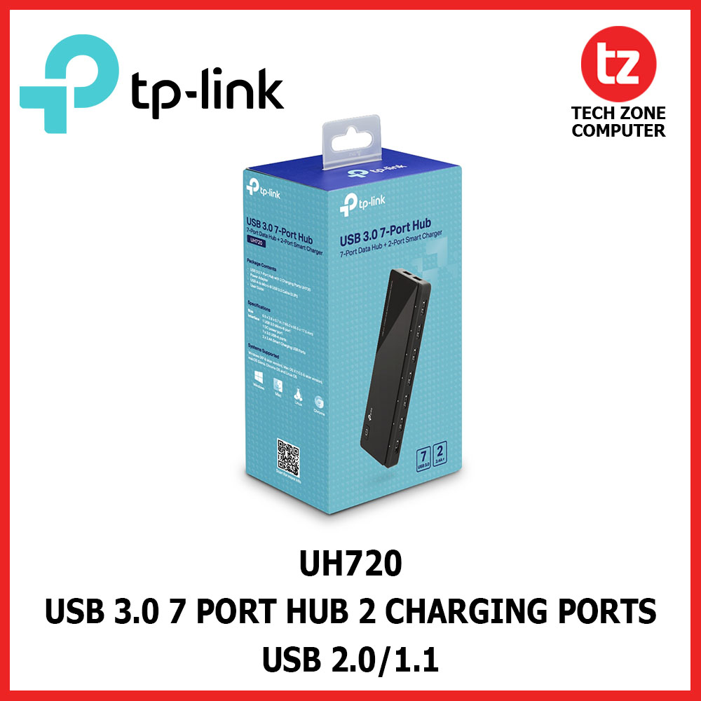 TPLink UH720 USB 3.0 7Port Hub with 2 Charging Ports