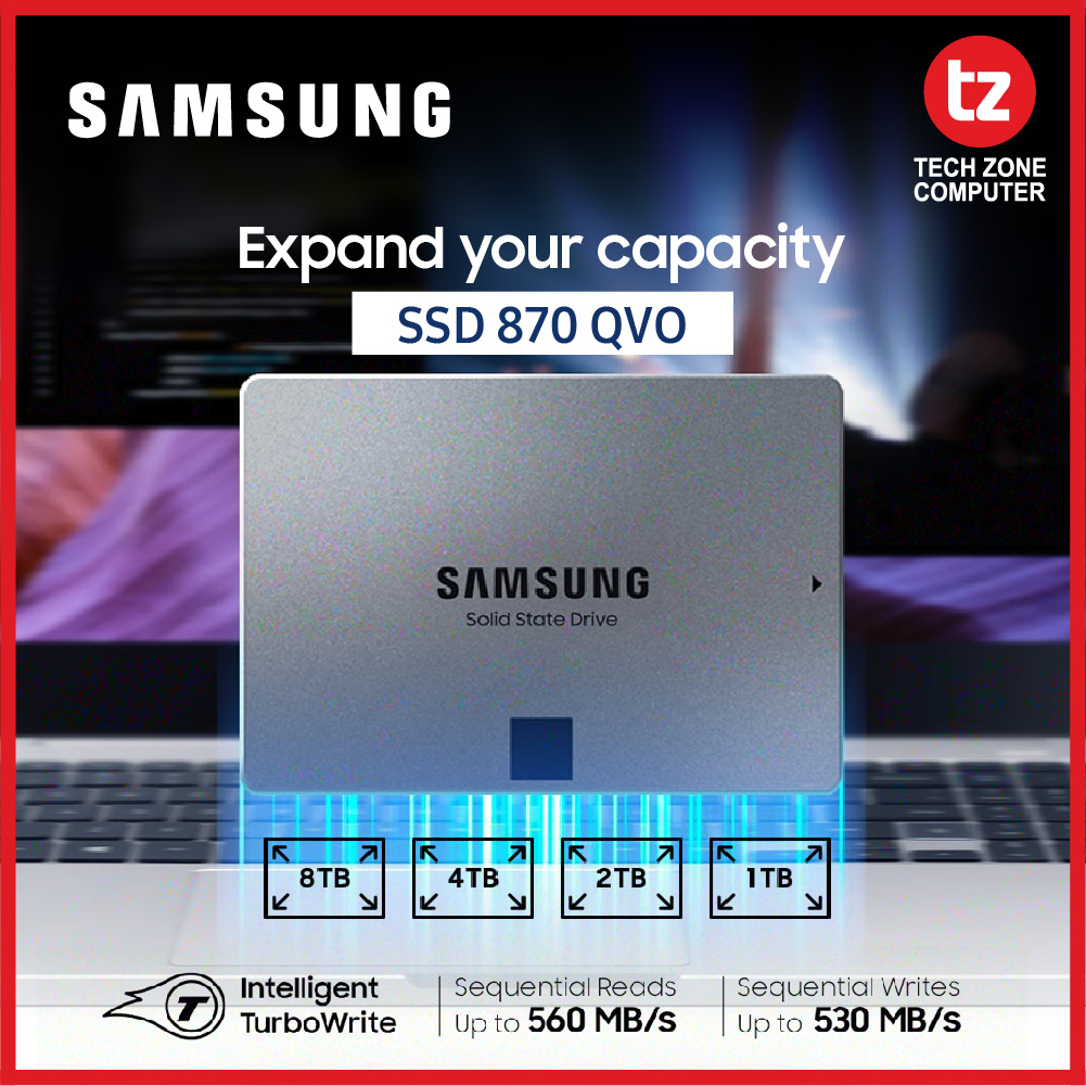 SAMSUNG 870 QVO [1TB / 2TB / 4TB / 8TB] SATA III 2.5" VNAND Flash